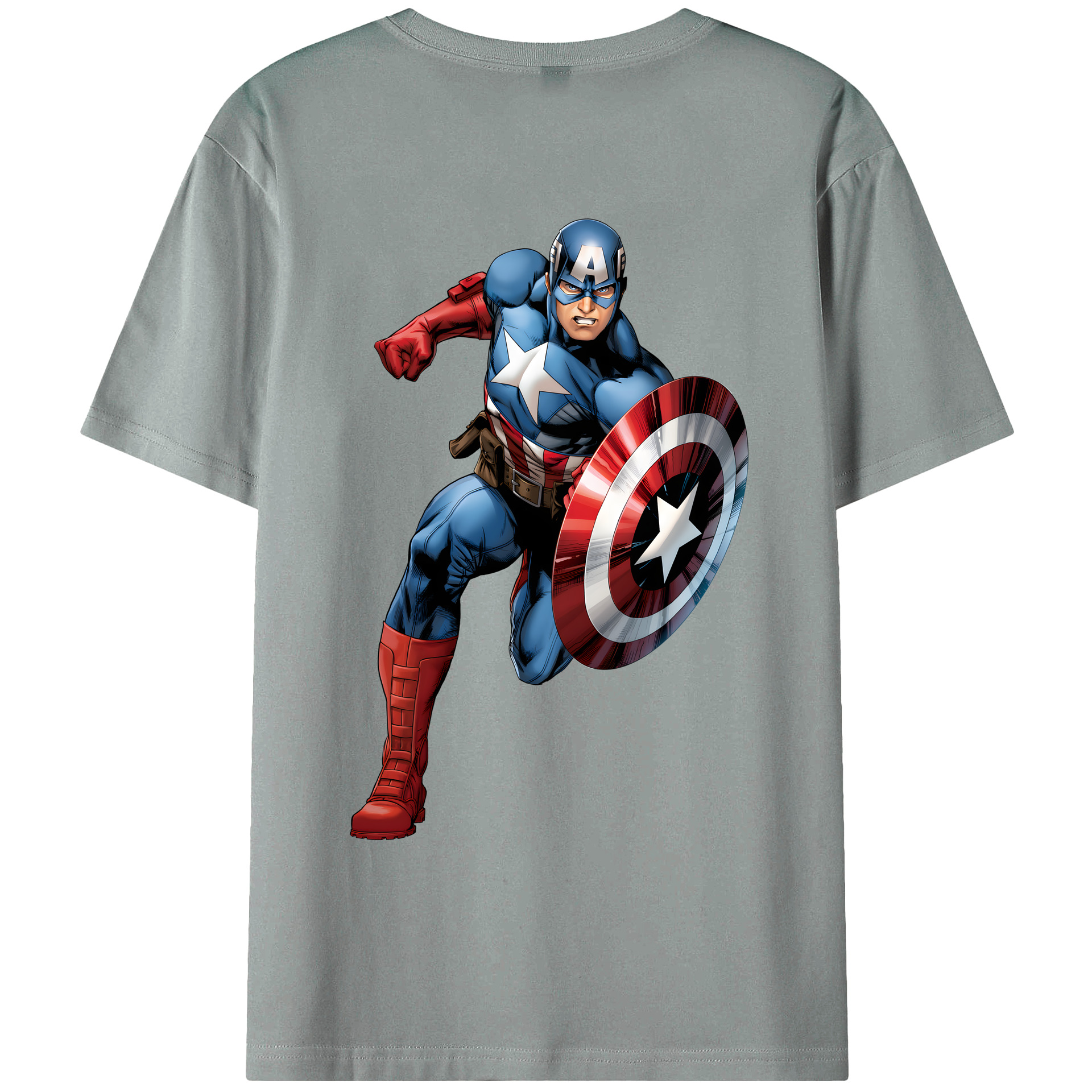 （画像用） アベンジャーズ The Avengers 綿100％ メンズ半袖Tシャツ（バックプリント） 通気性